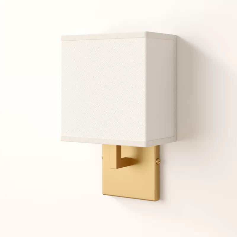 Honey Gold Dimmable Fabric Shade Wall Sconce