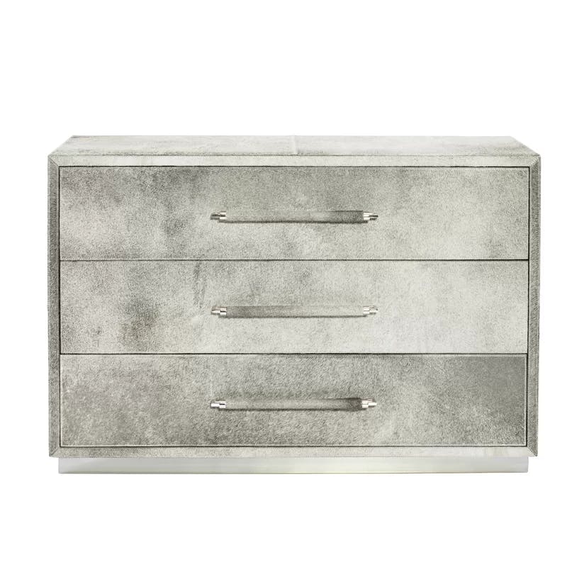 Transitional Beige 3-Drawer Dresser with Felt-Lined Storage
