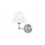 Polished Nickel Classic No.1 Swing Arm Wall Sconce with Off-White Silk Shade