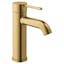 Essence Modern Single-Hole Brass Bathroom Faucet in Brushed Grey