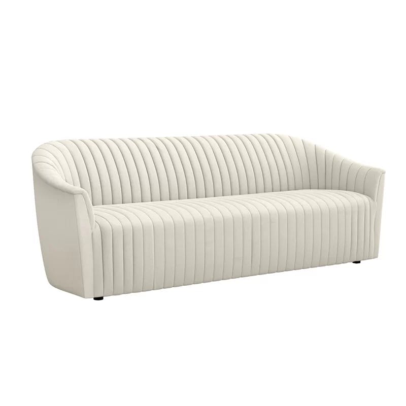 Interlude Pearl 90'' Flared & Track Arm Upholstered Sofa