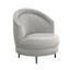 Vintage Grey Swivel Barrel Handcrafted Chair in 100% Polyester
