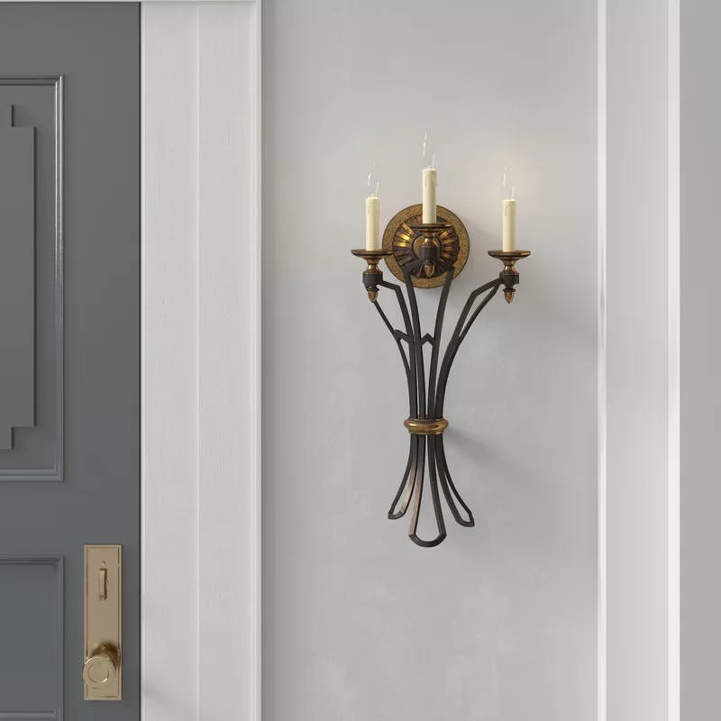 Bronze Elegance 3-Light Traditional Candle Wall Sconce