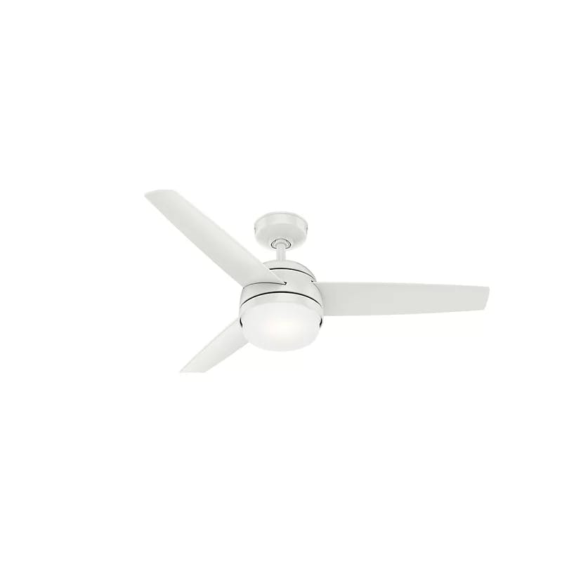 Midtown Fresh White 48" Contemporary Ceiling Fan with LED Light and Remote