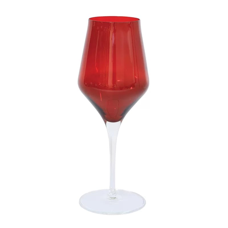 Contessa Red 11 oz. Handmade Italian Water Glass
