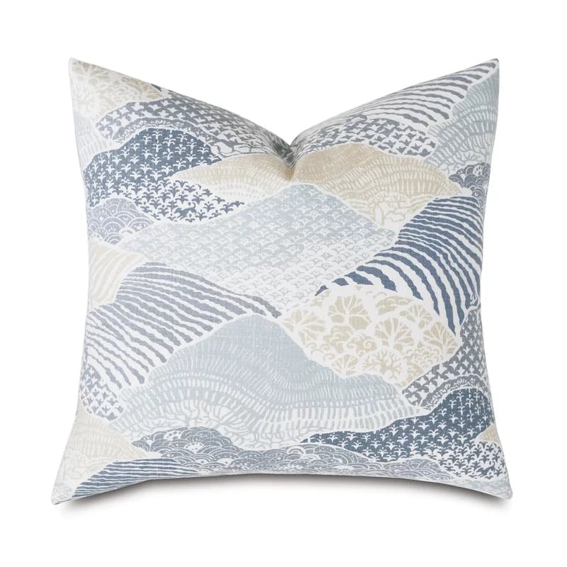 Brentwood Oceanic Square Cotton Throw Pillow with Microfiber Insert