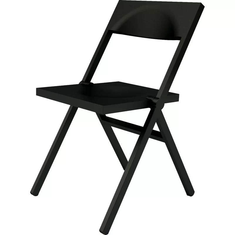 Chipperfield Sleek Black Folding Chair for Indoor/Outdoor
