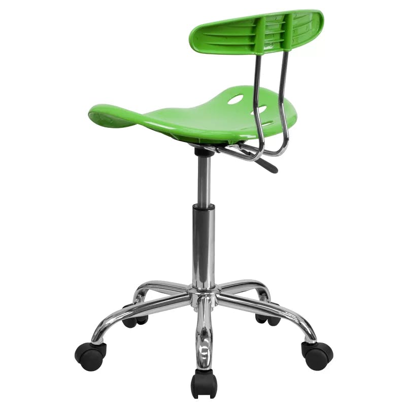 Elliott Vibrant Apple Green Ergonomic Swivel Task Chair with Chrome Base