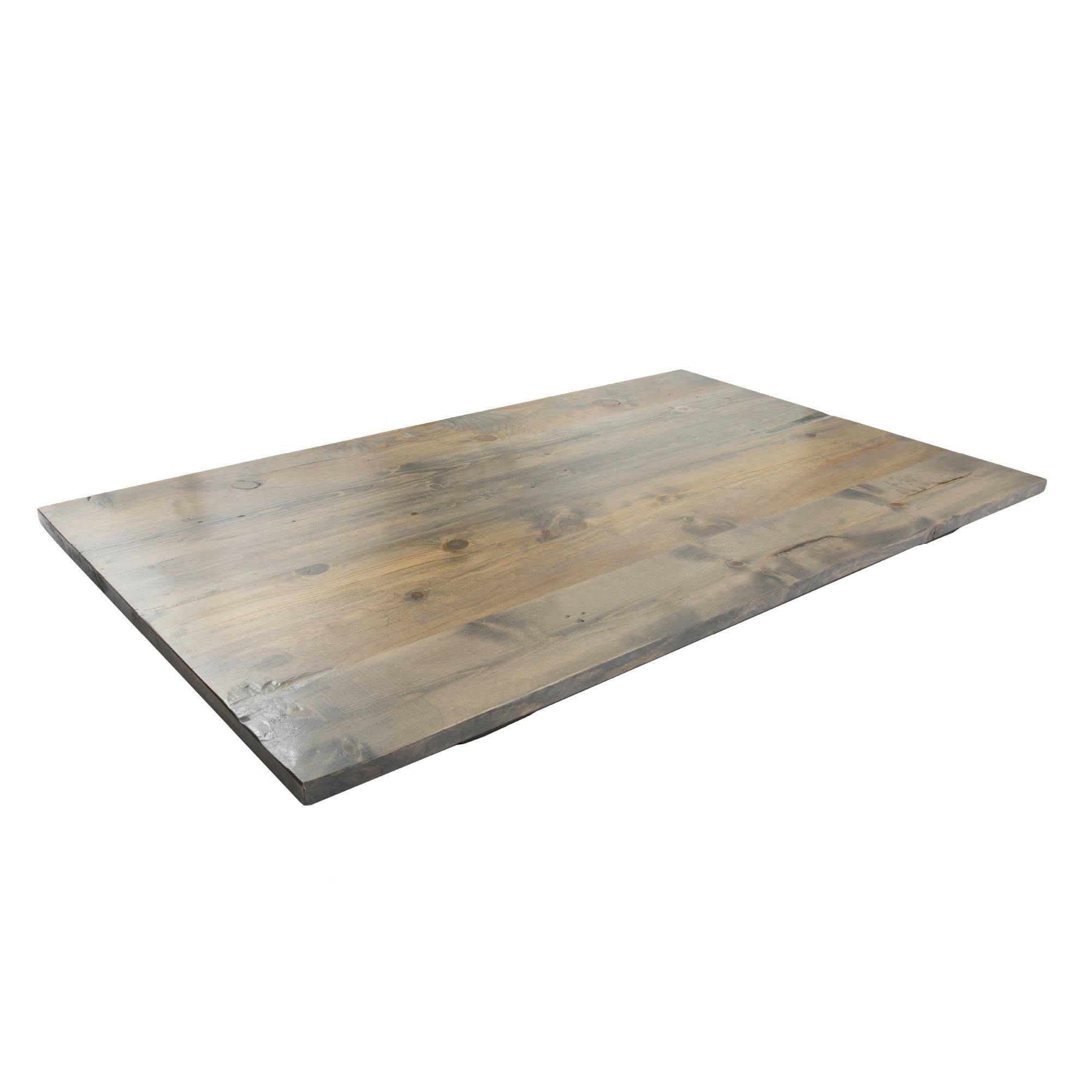 Restore Riverstone Grey Reclaimed Pine Wood Dining Tabletop 60"