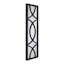 Tolland Rustic Black Wood Full-Length Windowpane Mirror, 12" x 48"
