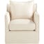 Sovante Natural Wood 29'' Contemporary Cream Arm Chair
