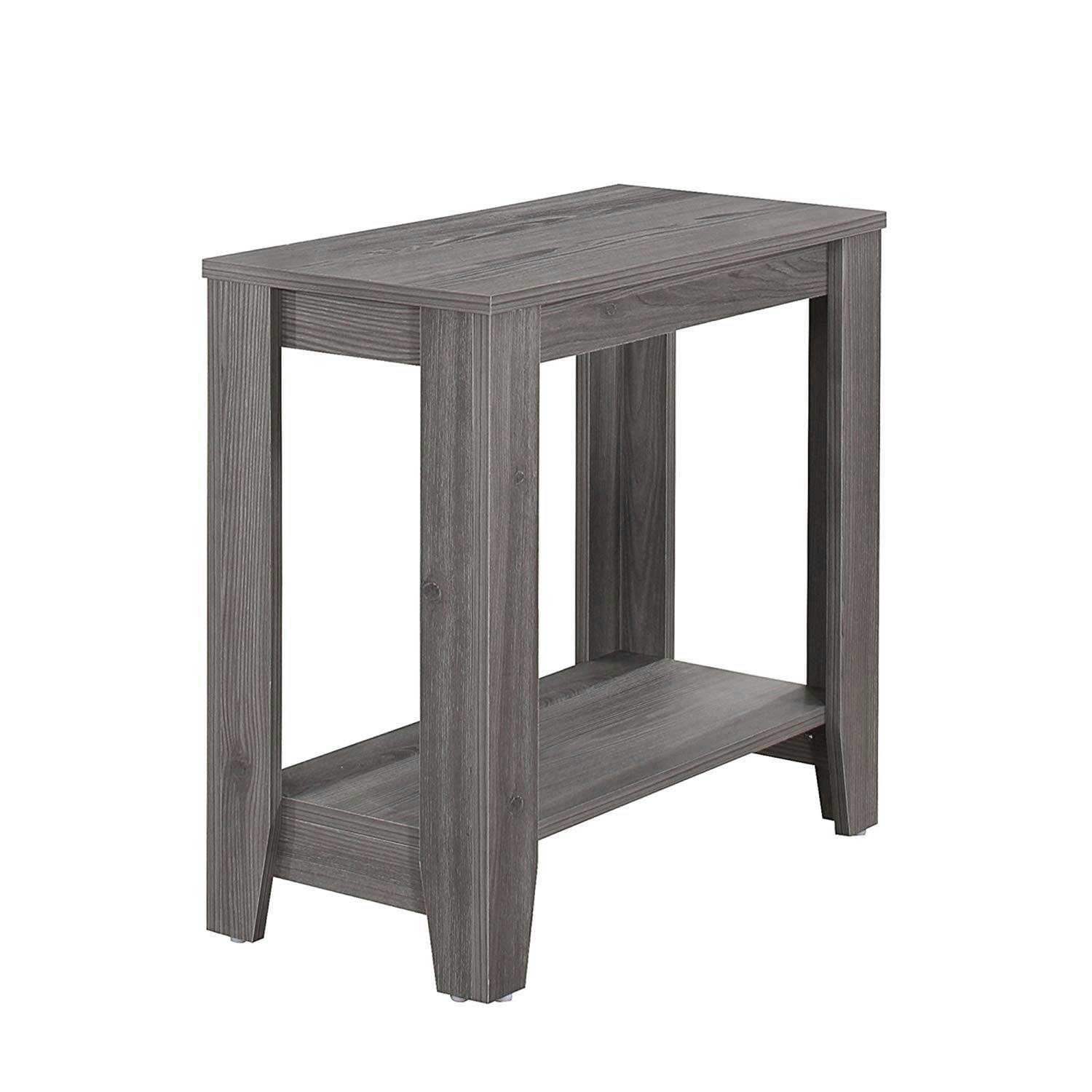 Contemporary Grey Wood Accent Side Table 24" x 12"