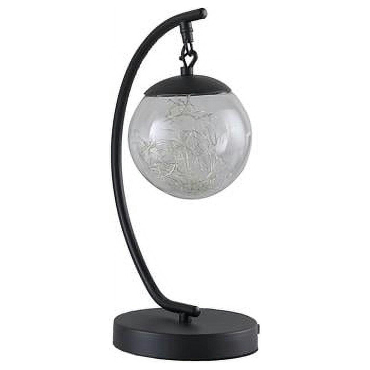 Arc Black Metal 23" Pendulum LED Table Lamp with USB Port