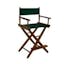 Mission Oak Extra-Wide 24" Director's Chair with Hunter Green Canvas