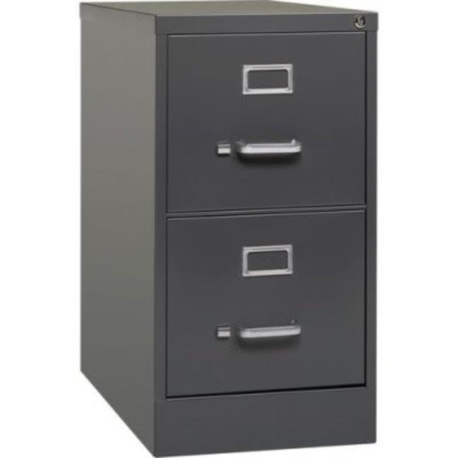 Fortress Charcoal 15'' Wide 2-Drawer Steel Vertical File Cabinet