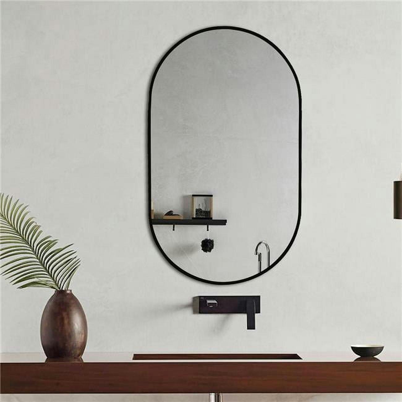 Elegant Silver 39" Rectangular Bathroom Vanity Mirror