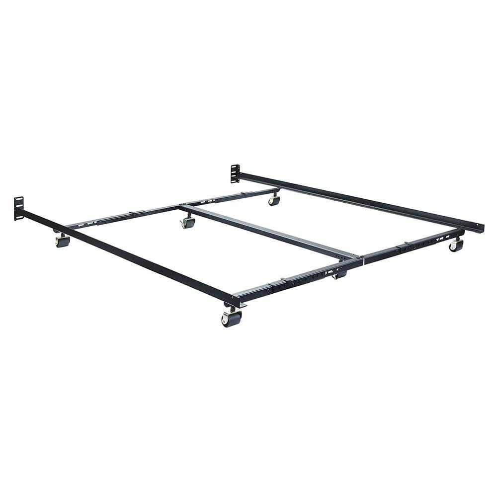 King Size Low-Profile Metal Box-Spring Frame with Large Rollers