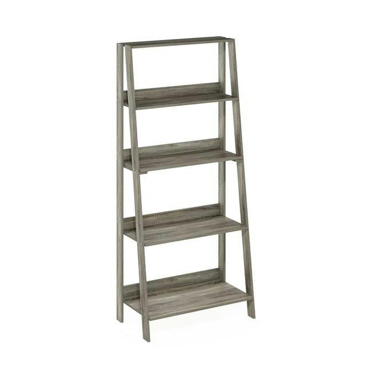 Contemporary French Oak 5-Tier Ladder Display Shelf