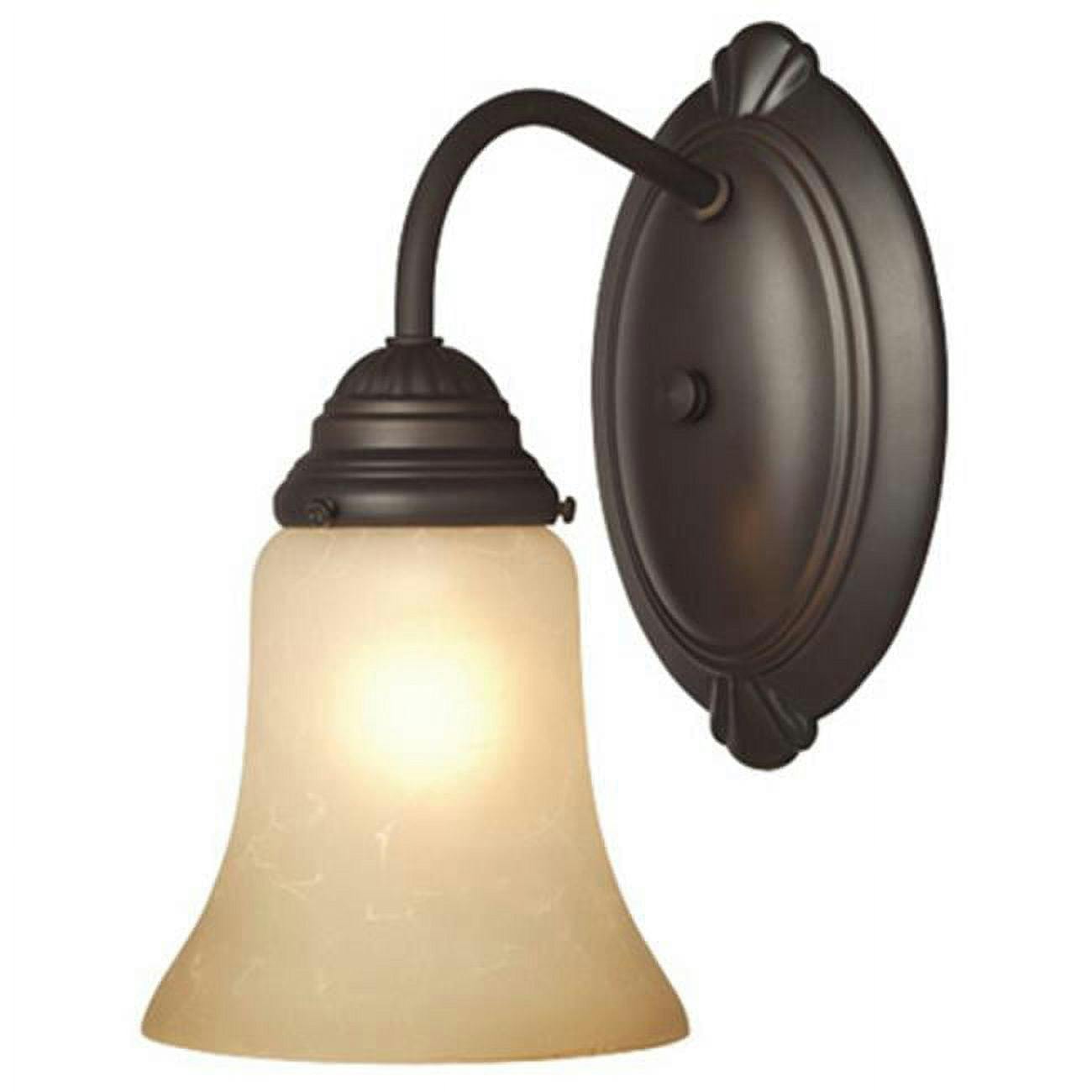 Trinity II Oil-Rubbed Bronze Wall Sconce with Aged Alabaster Glass Shade