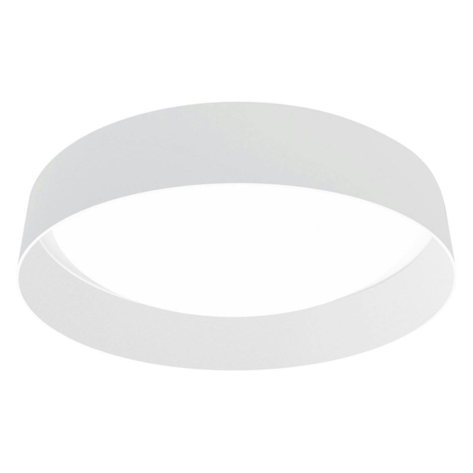 24" Modern Elegance Linen Drum LED Ceiling Light in White