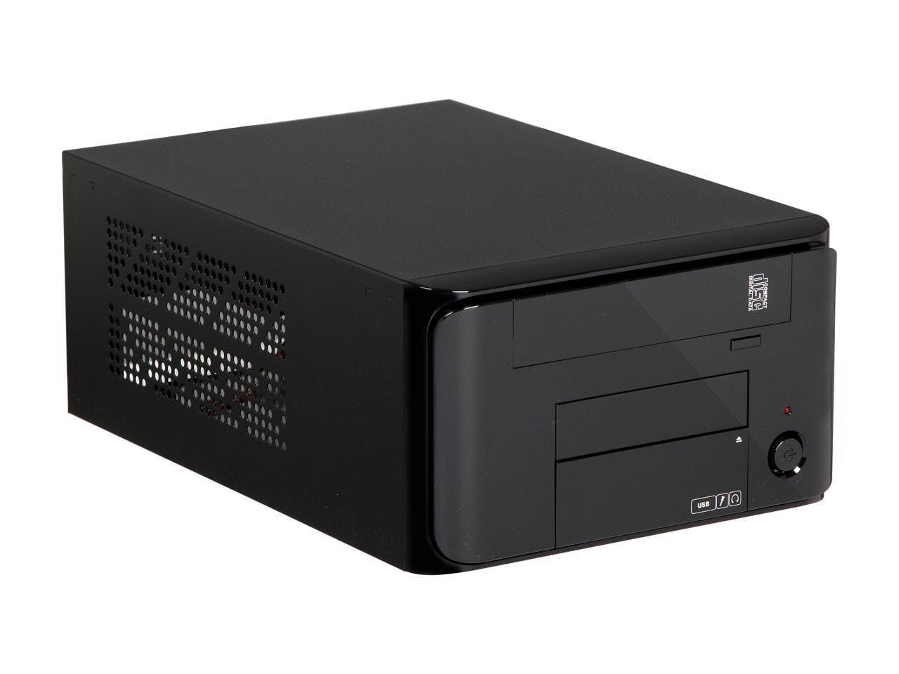 Compact Black Mini-ITX Tower Case with 250W Power Supply