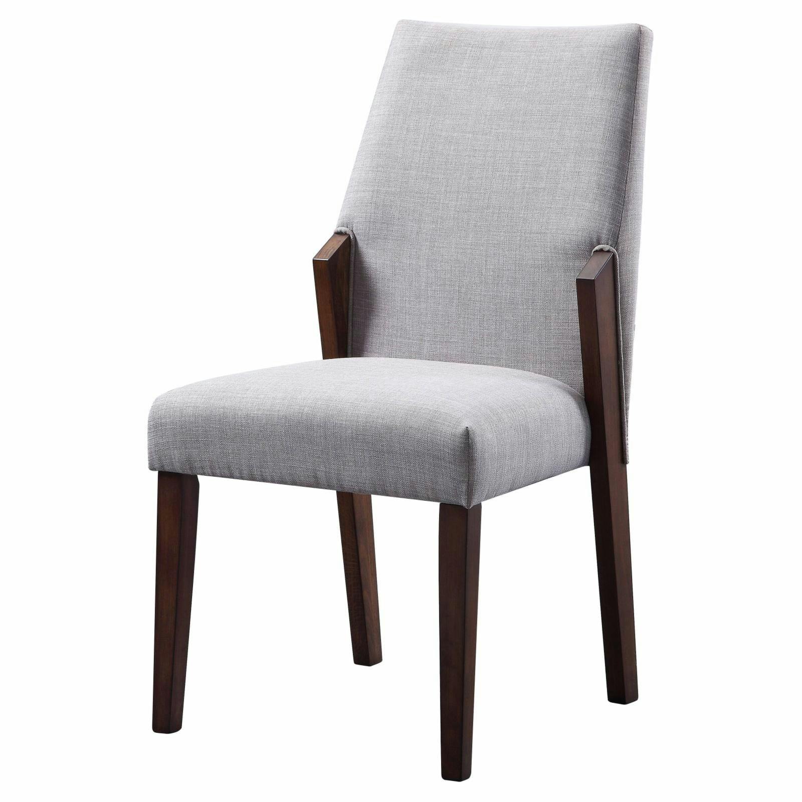 Bernice Modern Upholstered Side Chair in Brown and Gray - Set of 2