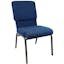 Navy Elegance 18.5" Stacking Reception Chair with Metal Frame