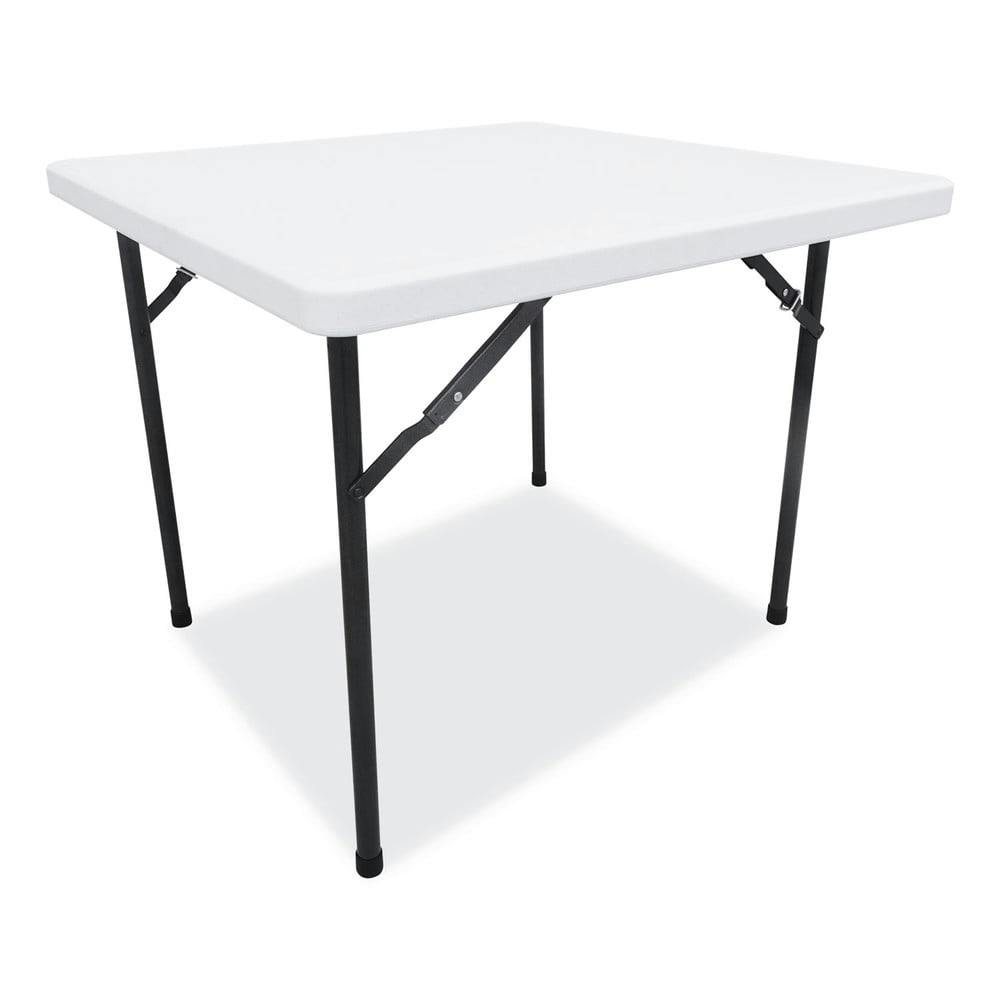 VersaFold 37" Square White Blow-Molded Folding Table