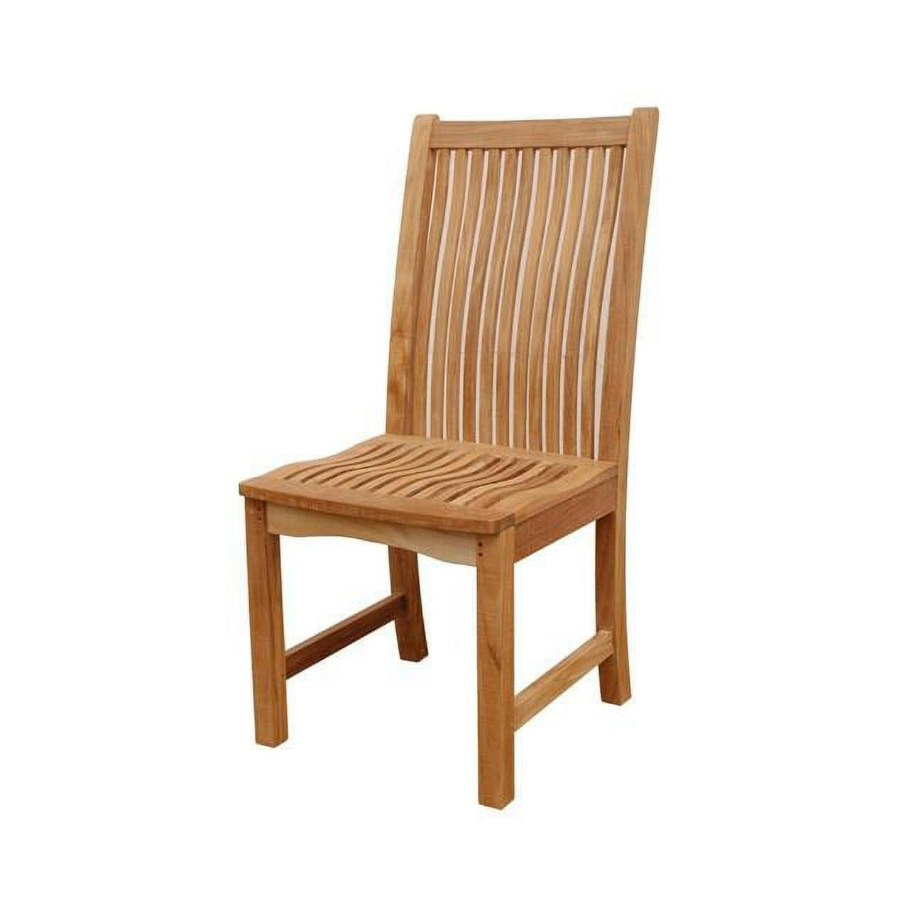 Classic Teak Sculpted Comfort Outdoor Dining Side Chair