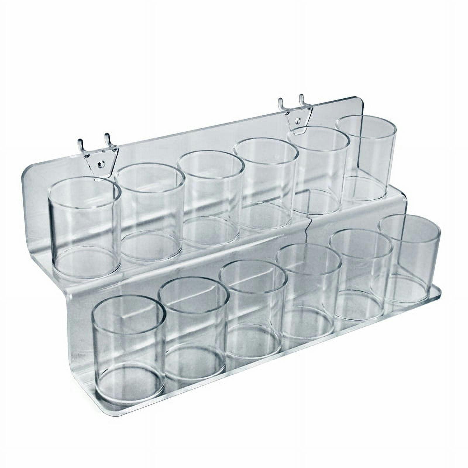 Clear Acrylic 12-Cup Two-Tier Organizer for Versatile Storage