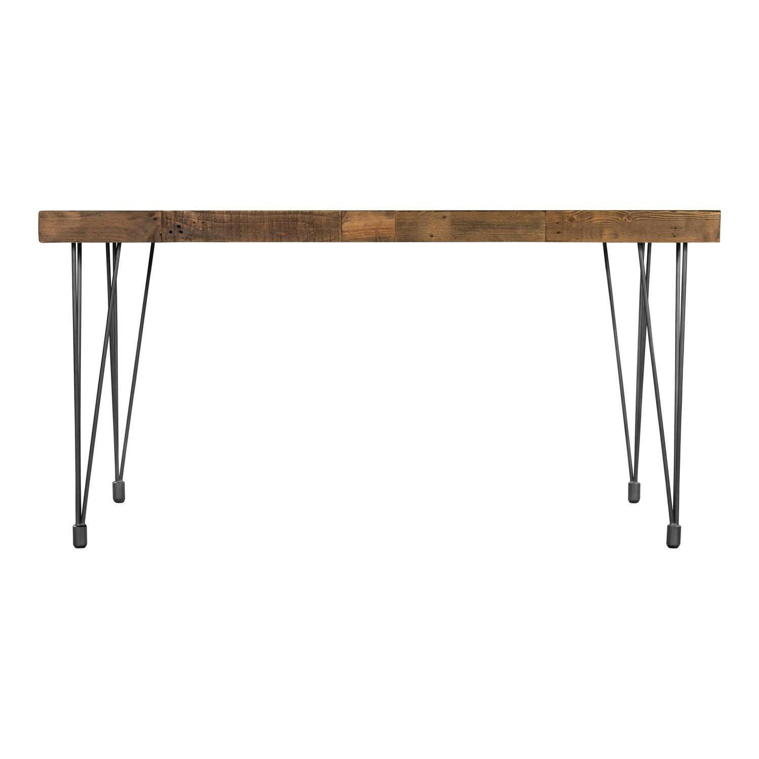 Rustic Industrial Reclaimed Pine & Iron Dining Table