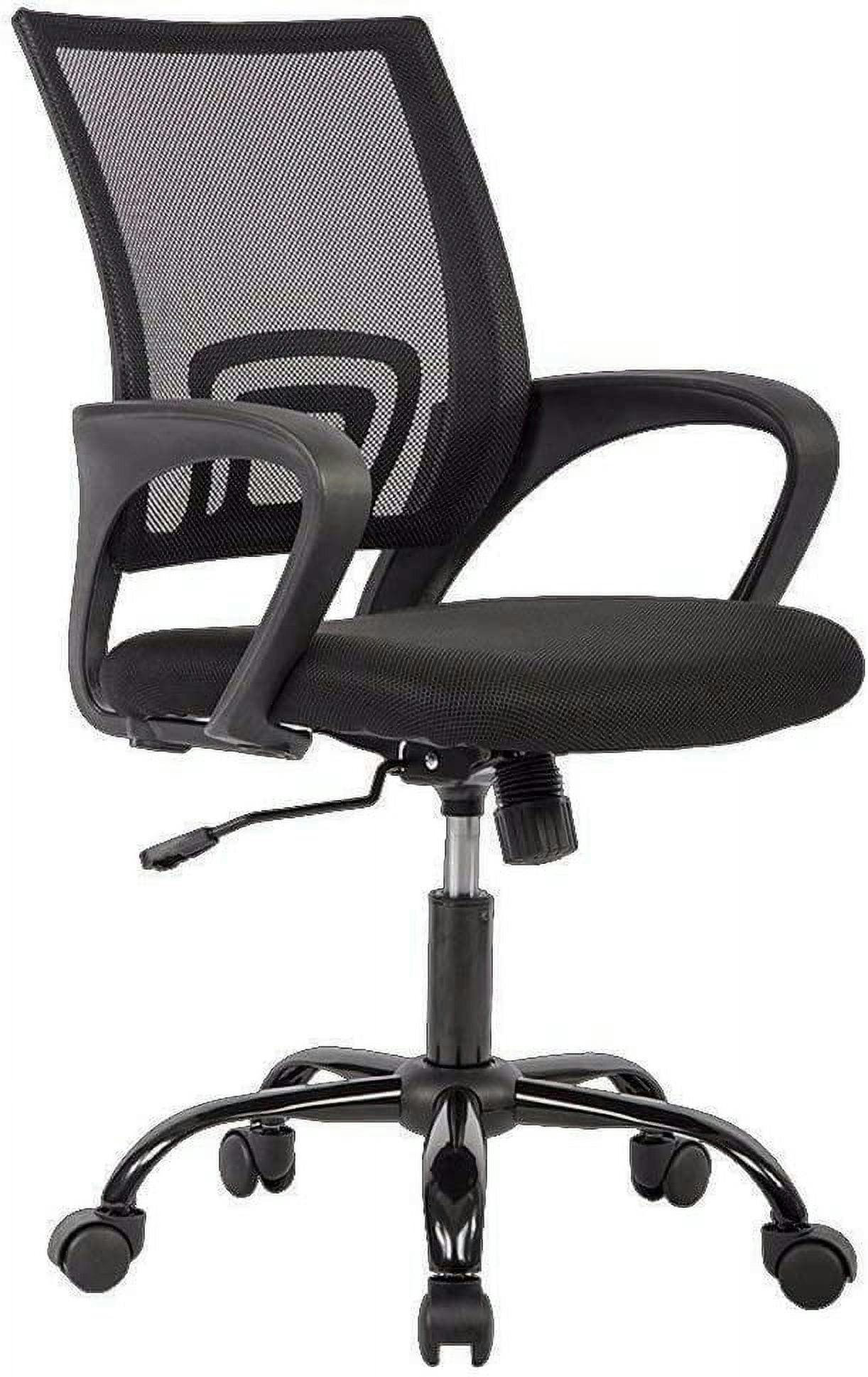 ErgoFlex High-Back Black Mesh Swivel Task Chair with Adjustable Arms