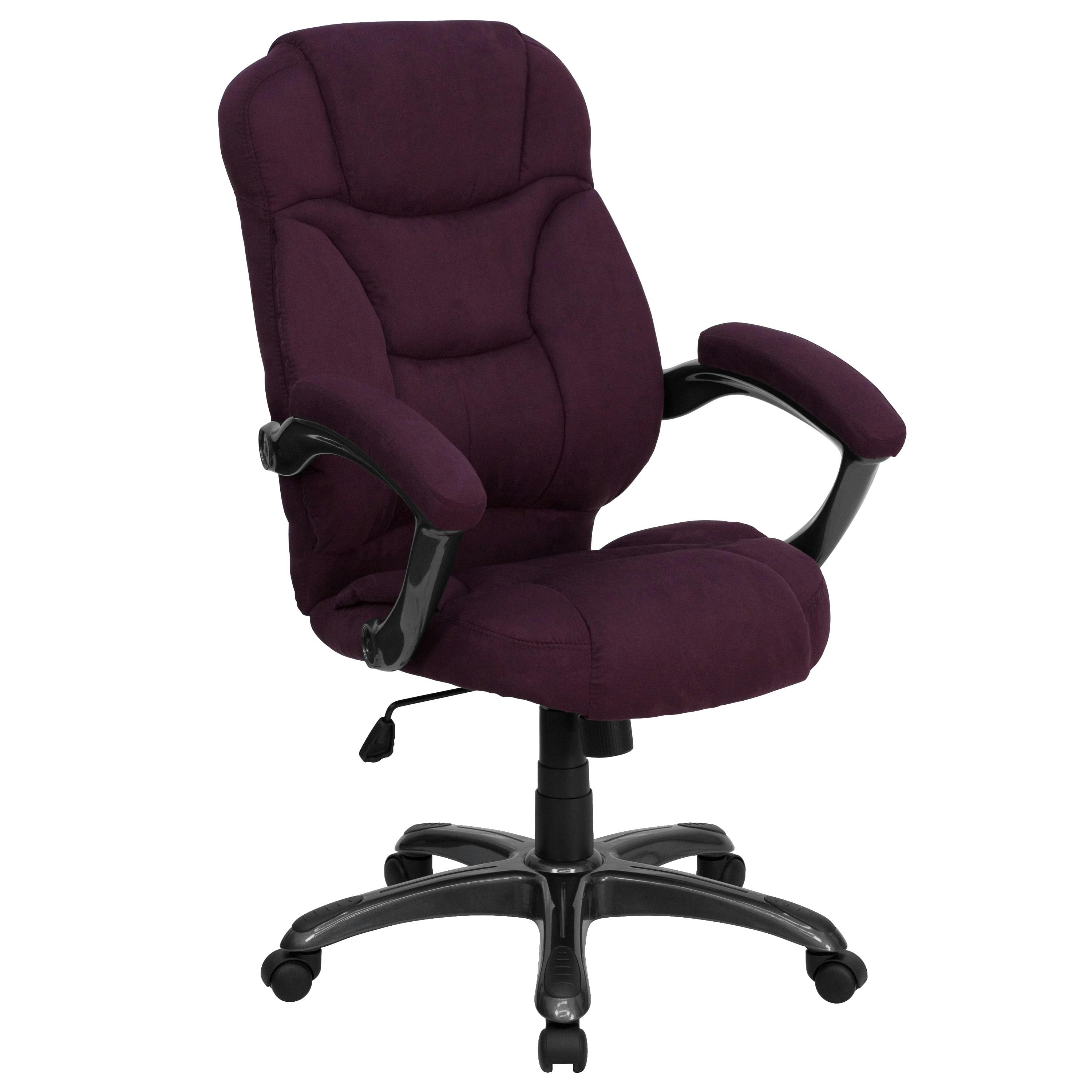 Ergonomic Executive Grape Microfiber High-Back Swivel Office Chair