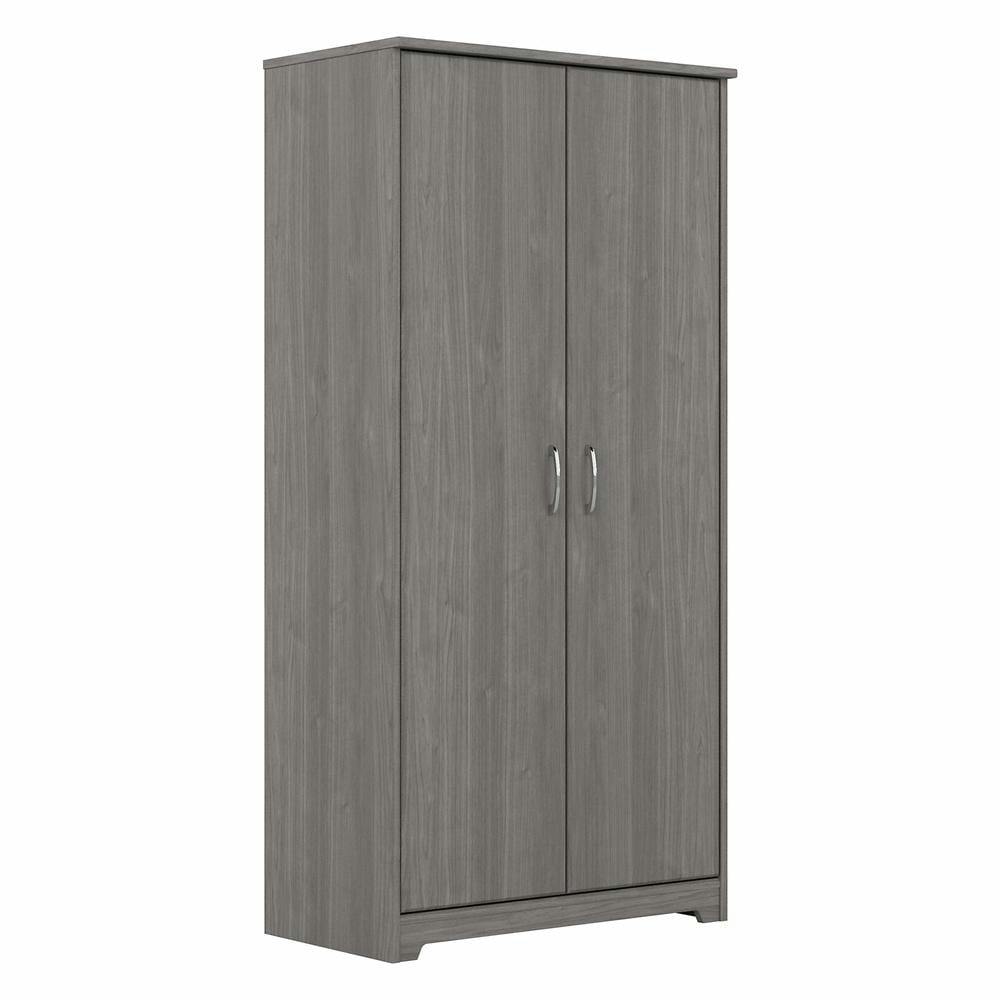 Modern Gray Engineered Wood Tall Bathroom Storage Cabinet