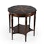 Traditional Round Cherry Wood Accent Table with Inlays