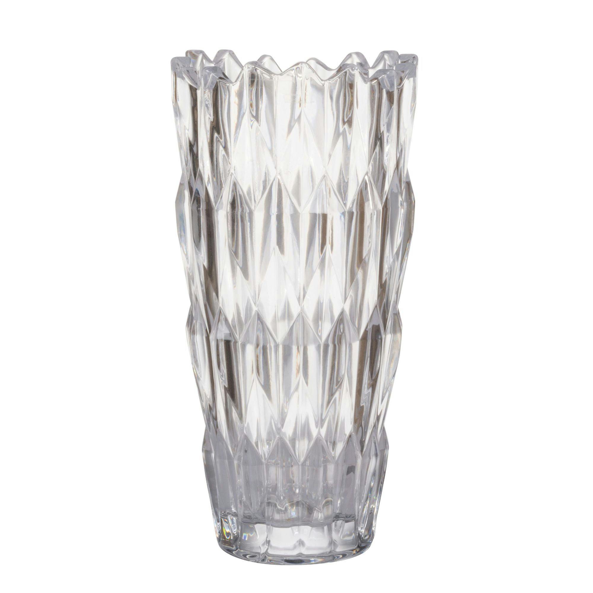 Lexi Vintage Clear Glass 11.5" Floral Display Vase
