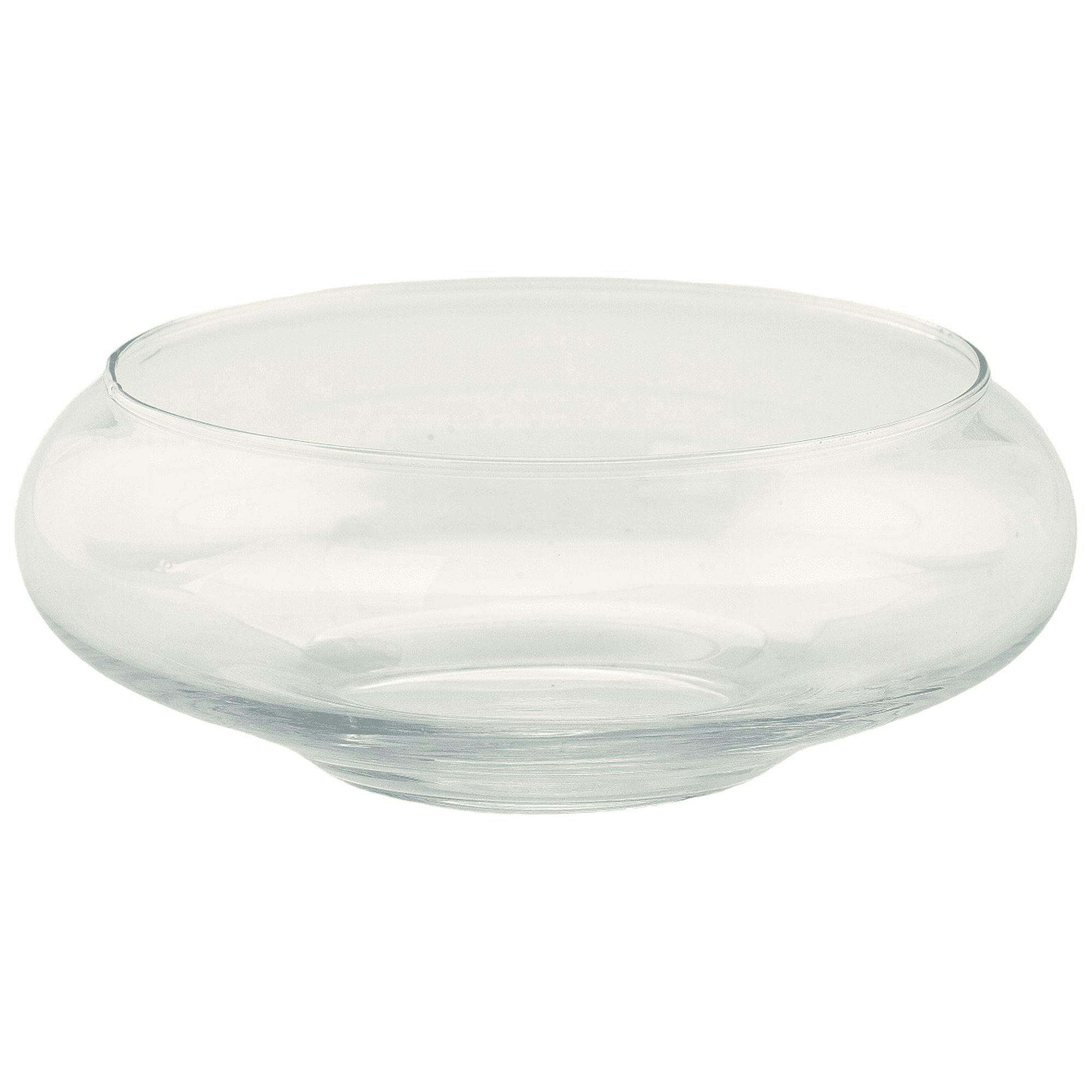Elegant 8" Clear Hand Blown Glass Tabletop Candle Holder
