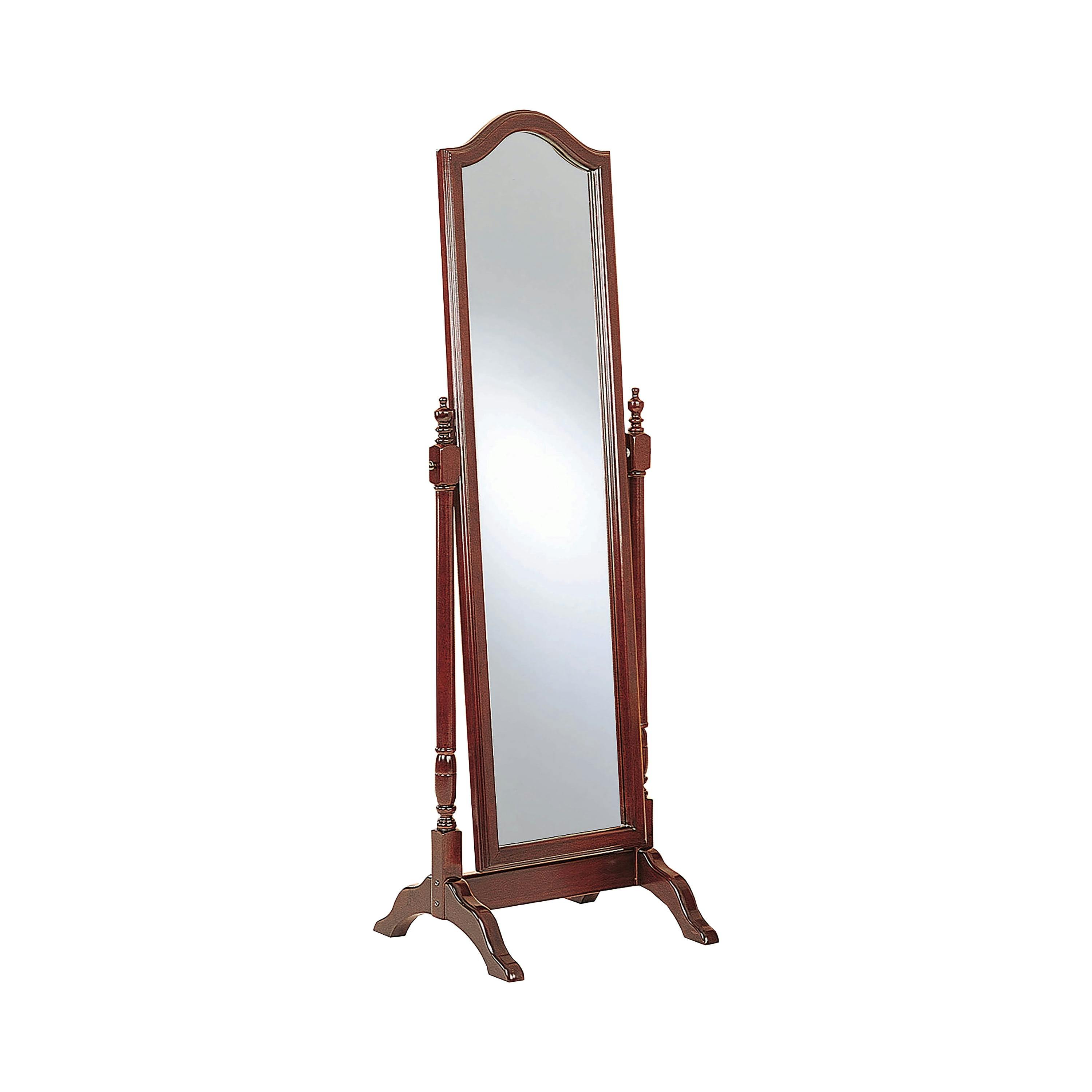 Elegant Full-Length Freestanding Cheval Mirror in Rich Brown