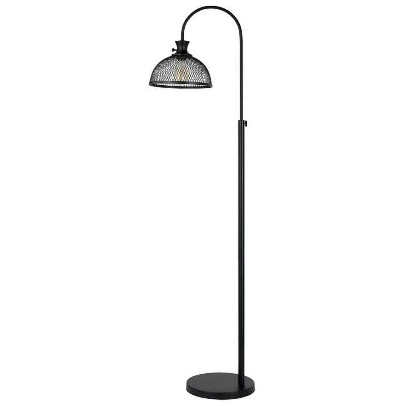 Lewiston Slim Adjustable Mesh Shade Metal Floor Lamp, Black