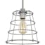 Chambers Rustic Mini-Pendant with Galvanized Wire-Frame Shade