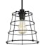 Chambers 10" Matte Black Farmhouse Mini-Pendant with Wire-Frame Shade