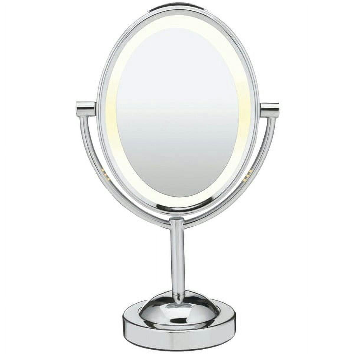 Polished Chrome Oval LED Lighted Vanity Mirror, 1X/7X Magnification