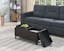 Espresso Faux Leather 32" Multifunctional Storage Ottoman with Tray