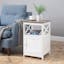 Oxford Driftwood and White Square End Table with Cabinet