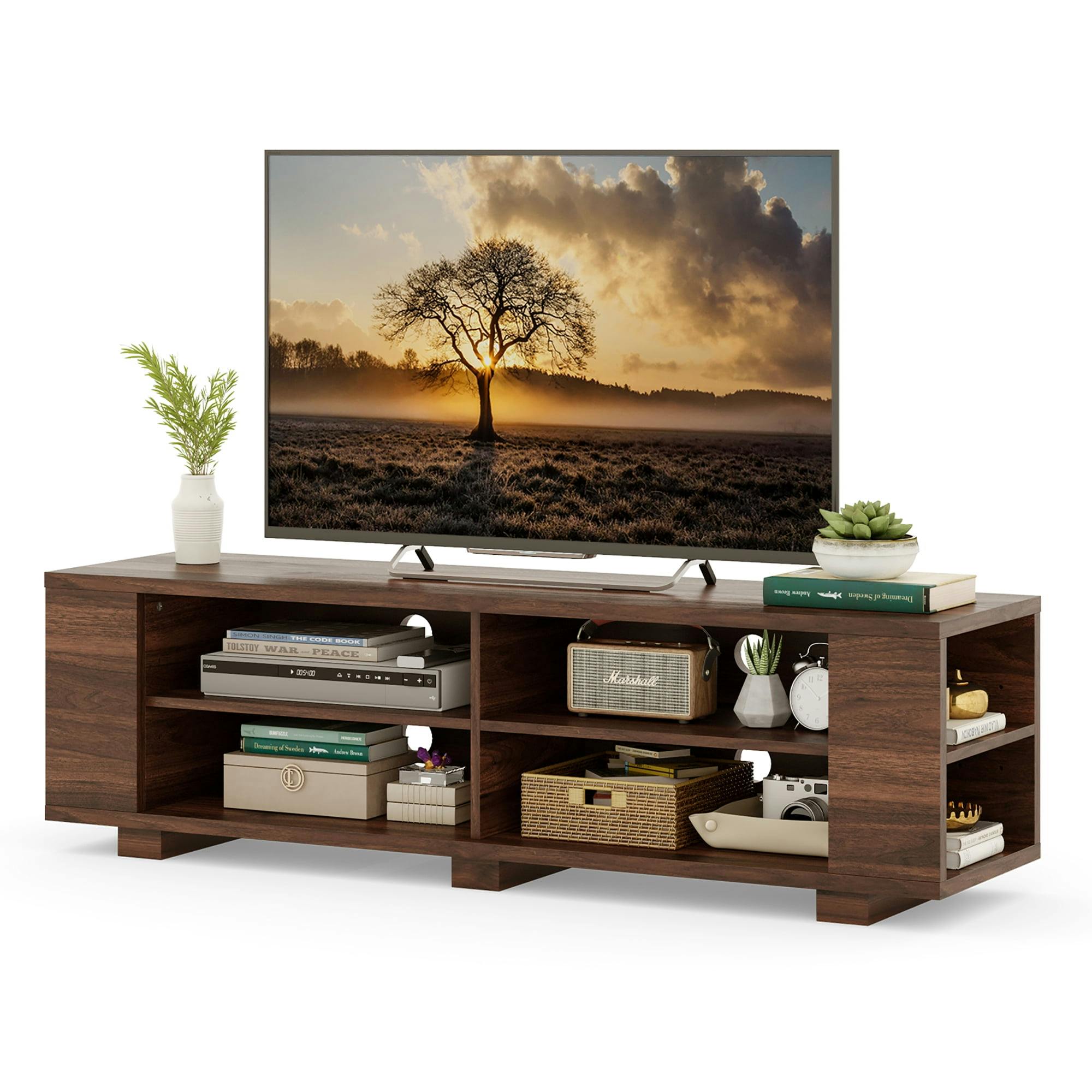 Elegant 59'' Walnut Engineered Wood TV Stand with Ample Storage