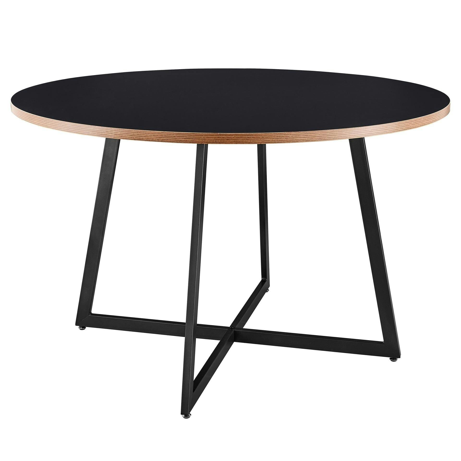 Courtdale 48" Transitional Black Round Dining Table