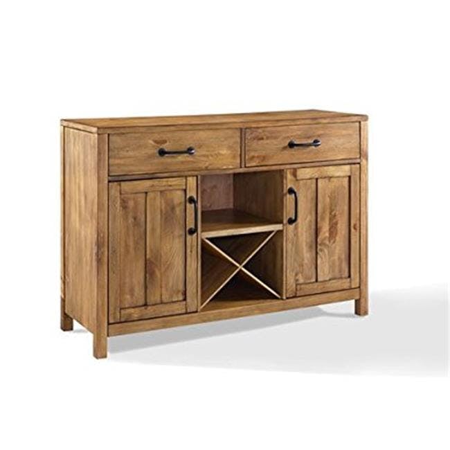 Rustic Charm 57'' Natural Wood Sideboard with Industrial Accents