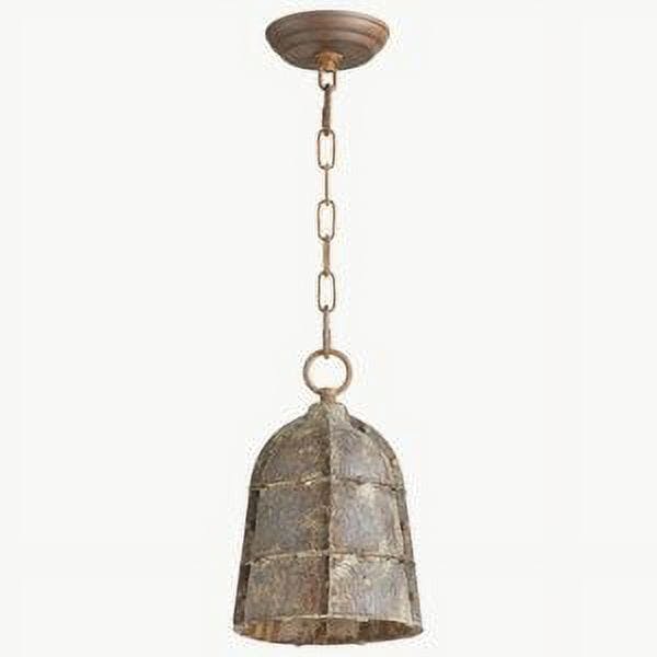 Rusto Weathered Bronze 7.5" Glass Bell Pendant Light