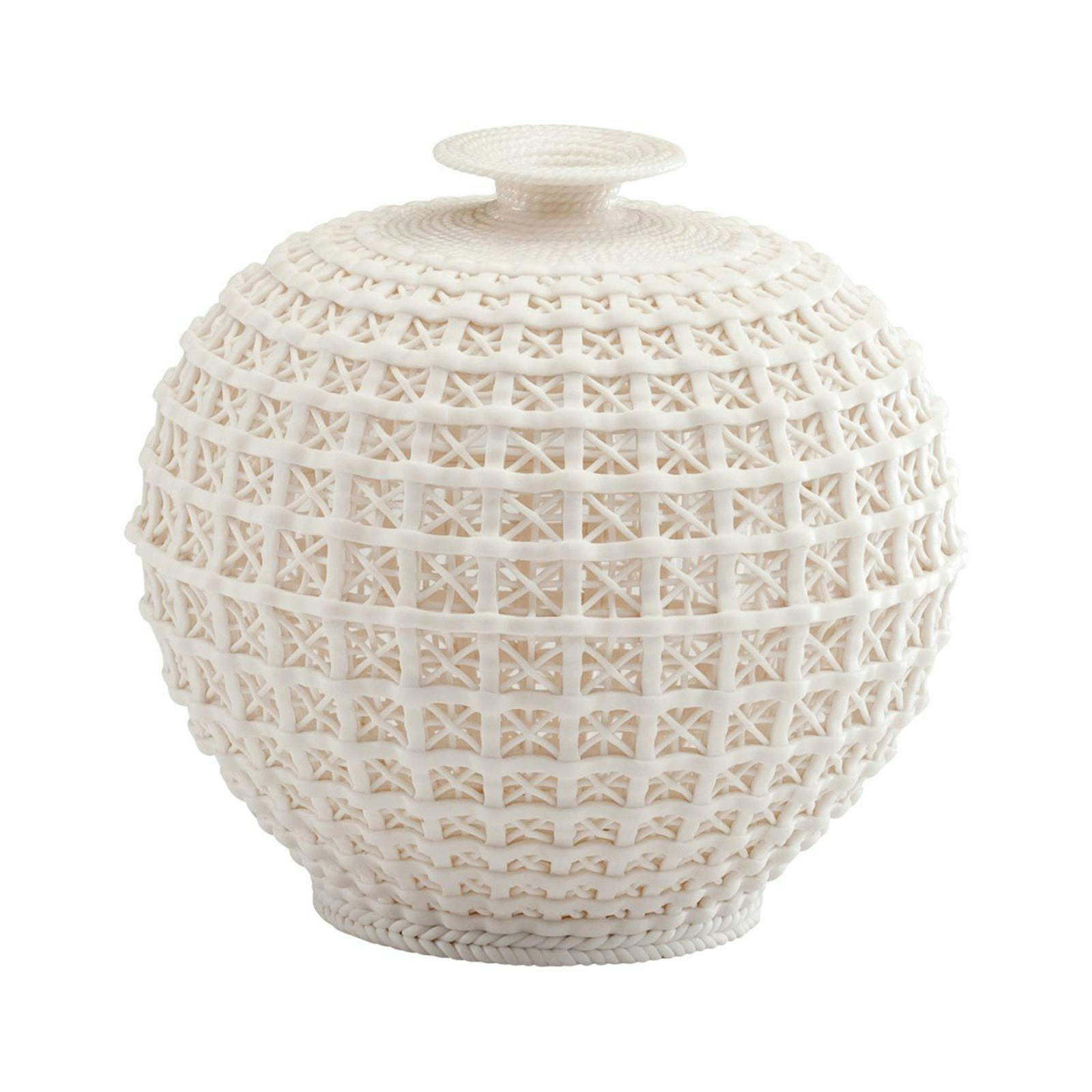 Contemporary Ceramic Bouquet Floor Vase 8.25" White