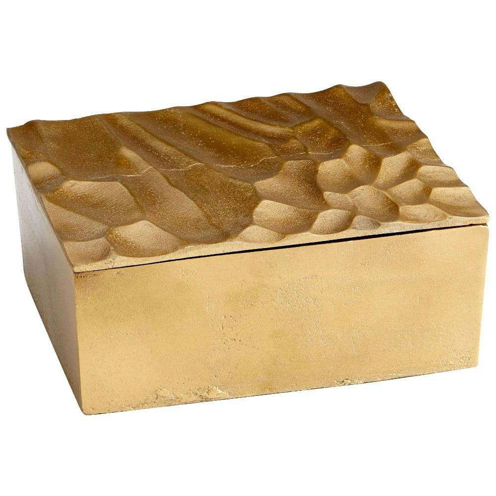 Oxford Gold Brass Contemporary Storage Container, 8.25"W